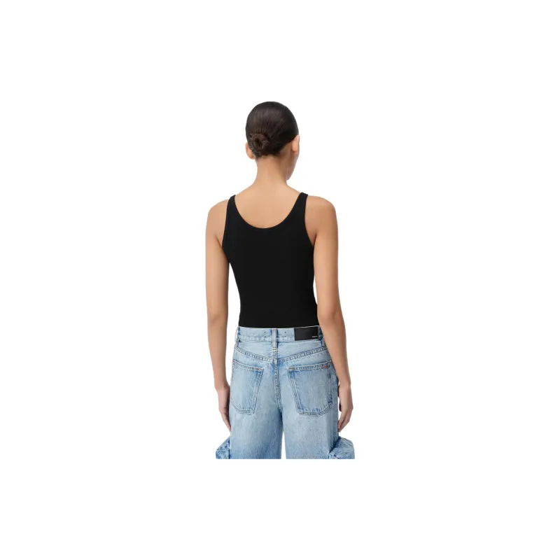 AMIRI Ma Embroidered Ribbed Tank Top-2
