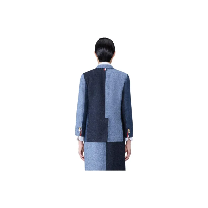 THOM BROWNE Patchwork Donegal Tweed Blazer-2