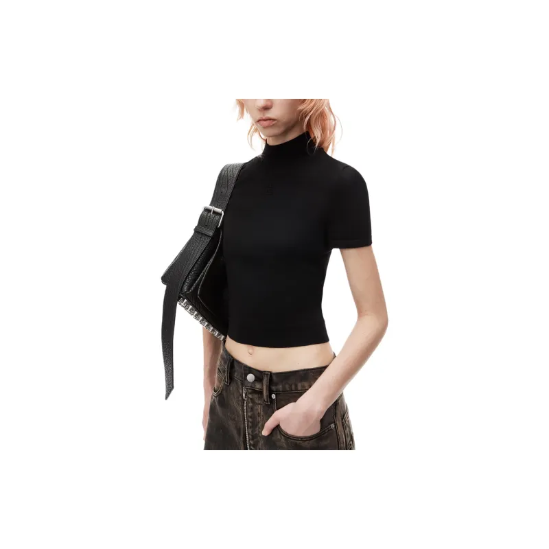 Alexander Wang Mock Neck Short Sleeved Top-4
