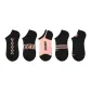 Black Pink Ankle Socks-5 Pack