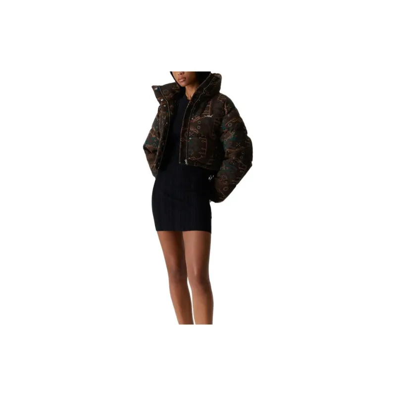 KITH Women's Shae Jacquard Cropped Puffer Jacket 'Incognito'-3