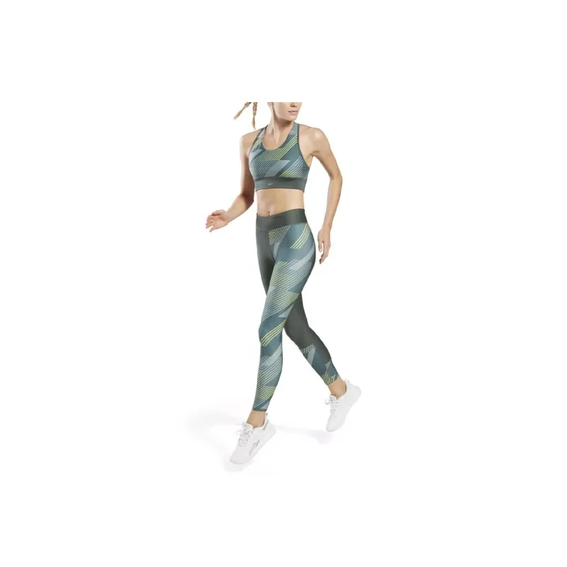 Reebok RUNNING AOP TIGHT Athletic Trousers Women's Green-1