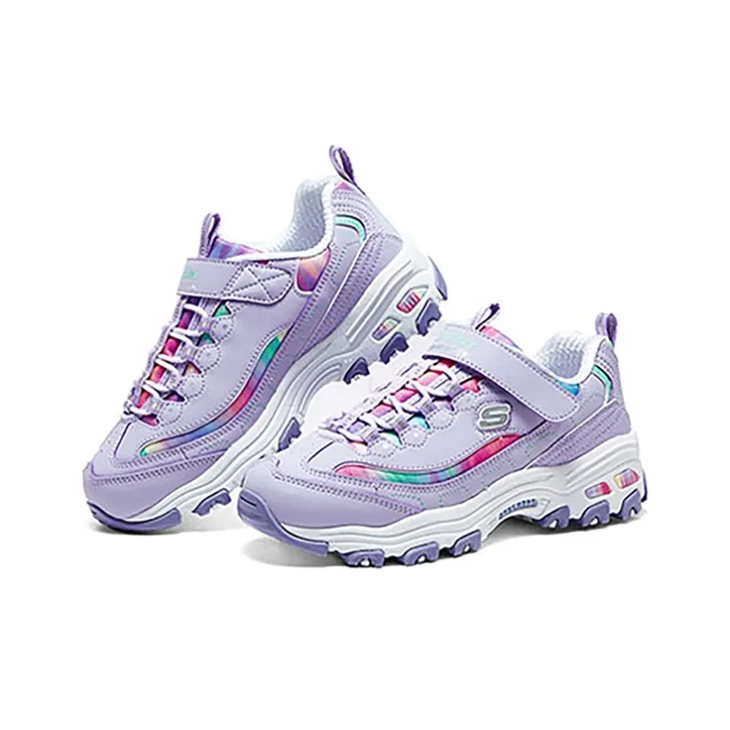 Skechers Girls Cushioning, Wear Resistant Kids Lifestyle Shoes Purple Teenagers-3