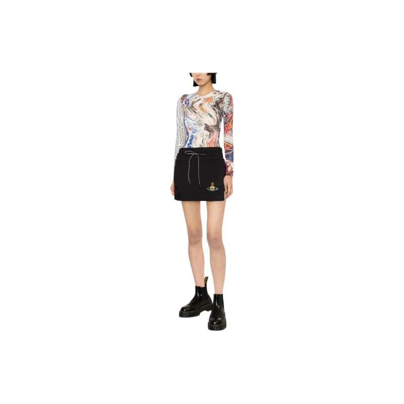 Vivienne Westwood SS24 Casual Short Skirts Women's Black-4