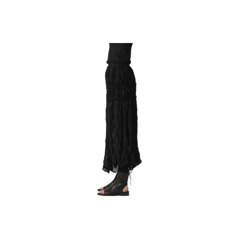 Yohji Yamamoto Casual Long Skirts Women's Black-4