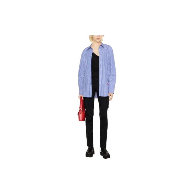 Alexander Wang Logo Patch Boyfriend Shirt-3