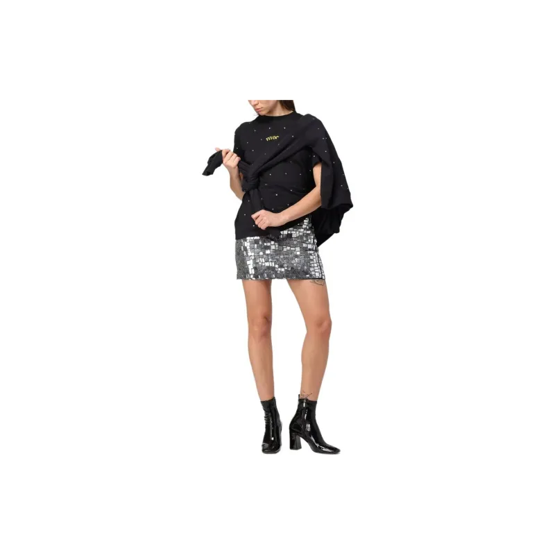 MSGM Casual Short Skirts Women's Silver-2