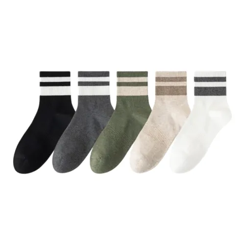 Lan Miao Mid Calf Socks Men's 5 Pack