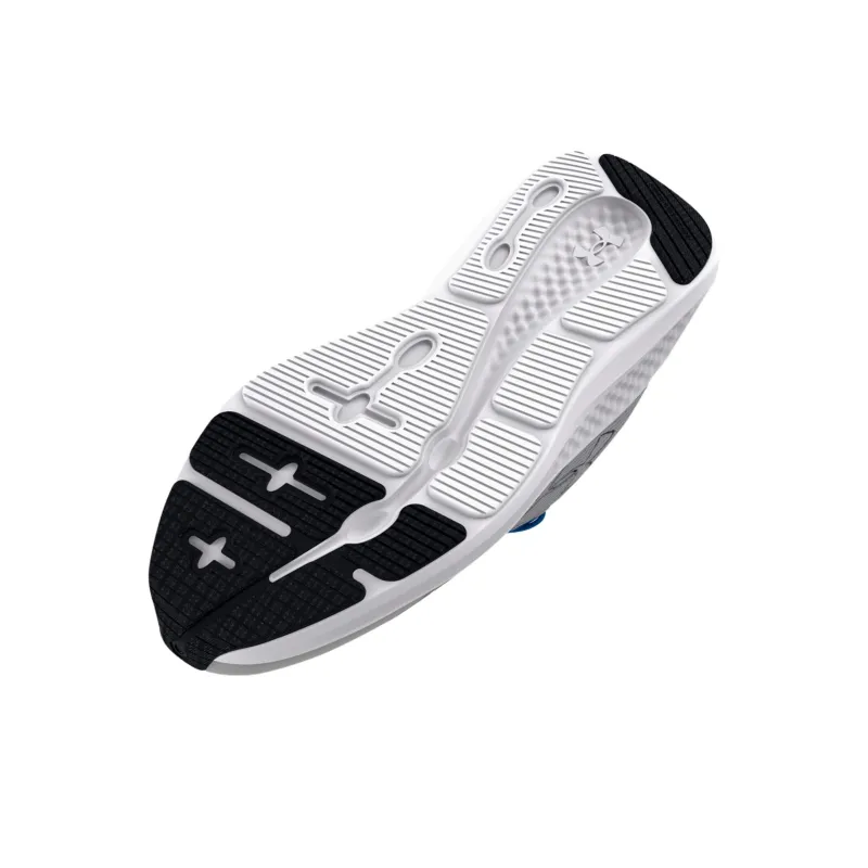 Under Armour Charged Pursuit 3 Slip-Resistant Cushioning Low-Top Kids' Running Shoes Gray Blue Teenagers-4