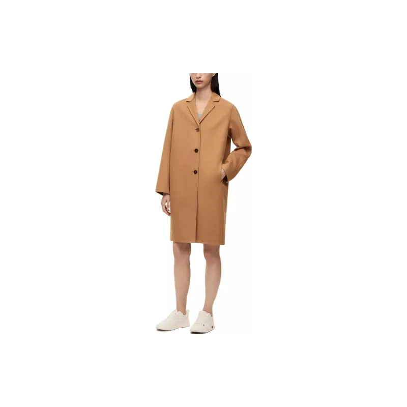 LOEWE Single Breasted Long Coat-3