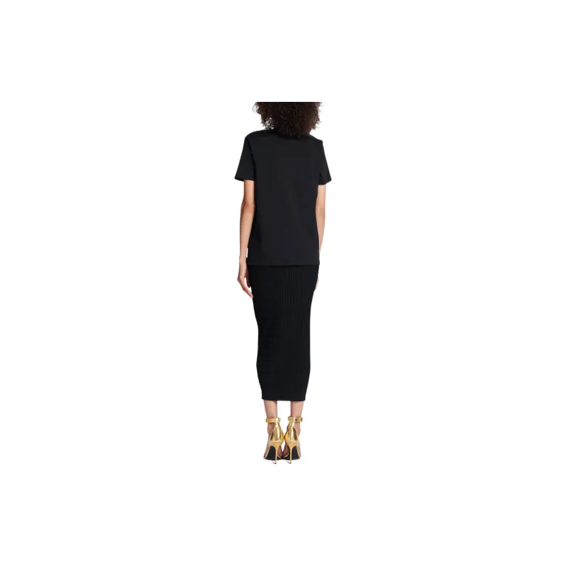 BALMAIN Logo print Short sleeve T shirt-2