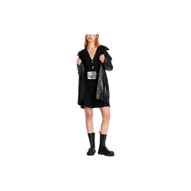 ARMANI EXCHANGE V neck A line Minidress-1