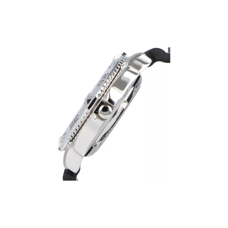 SEIKO Automatic Mechanical Movement Rubber Strap Watch Men's Watch Black Dial-4