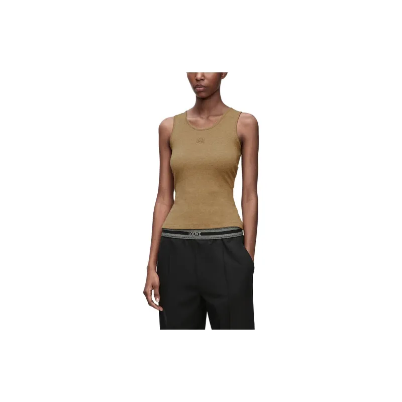 LOEWE Anagram Tank Top In Cotton Taos Taupe-3