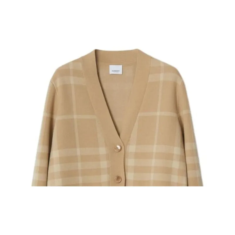 Burberry Cashmere Sweater Women's Khaki-4
