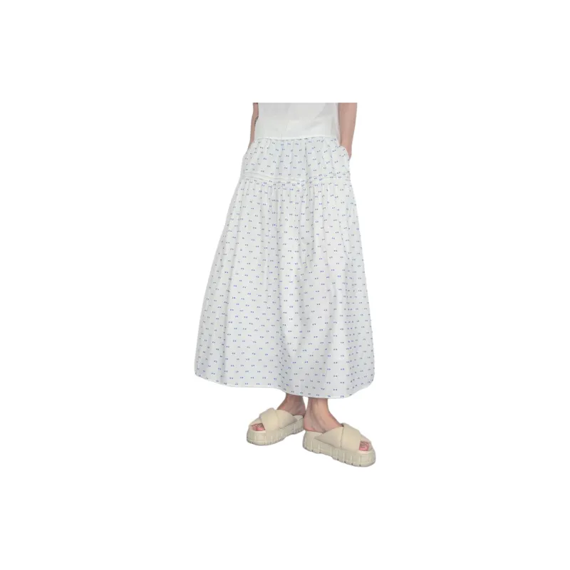 CUBIC Casual Long Skirt Women's White-2