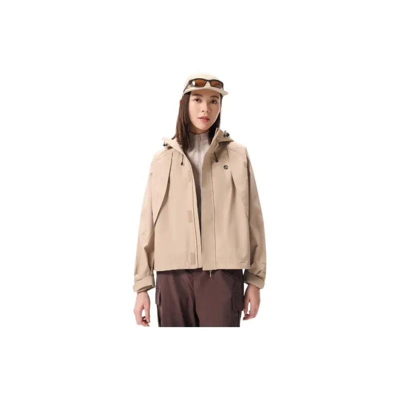 OUTDOOR PRODUCTS Windproof Wear Resistant Water Repellent Windbreaker Jacket Women's Milk Coffee-2
