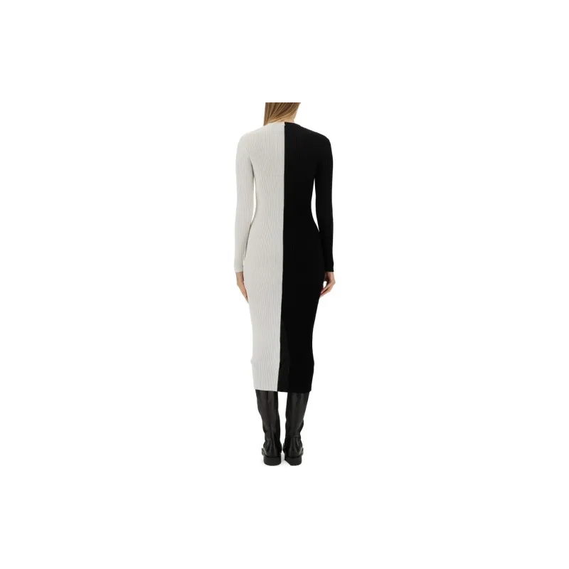 Staud Two tone V neck Dress-2