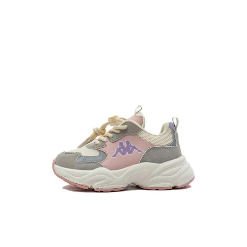 KAPPA KIDS Wear-Resistant Breathable Anti-Kick Low-Top Kids Lifestyle Shoes Beige Pink Kids'