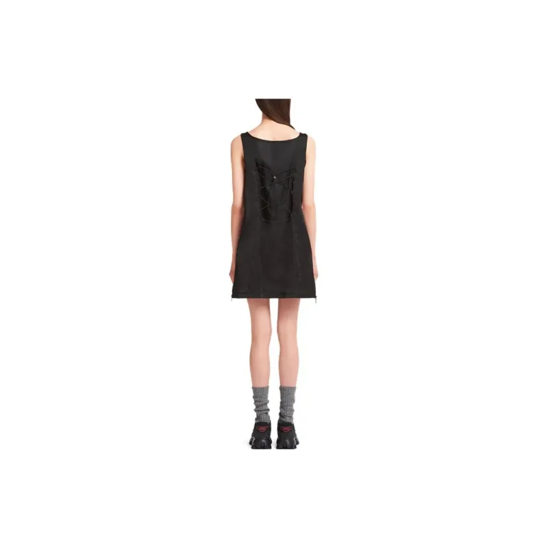 PRADA SS22 Sleeveless Dress Women's Black-2
