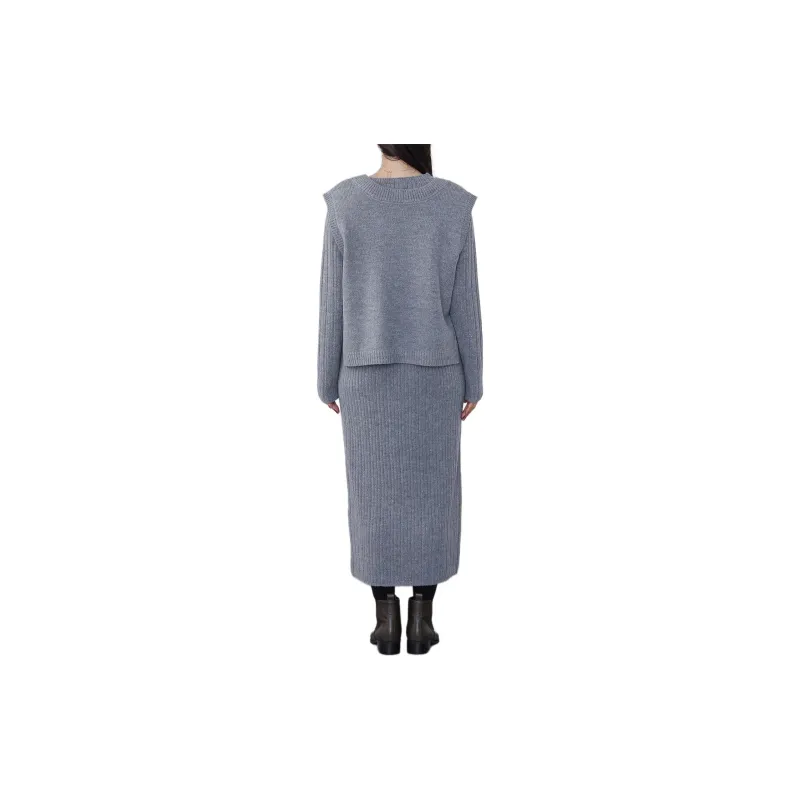 Beams FW23 Skirt Set Women's Light Gray-2