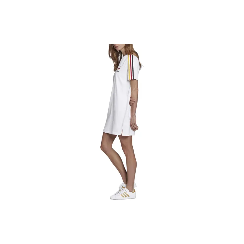 Adidas Originals Euro Cup Dress Short Sleeved Dress Women's White-3