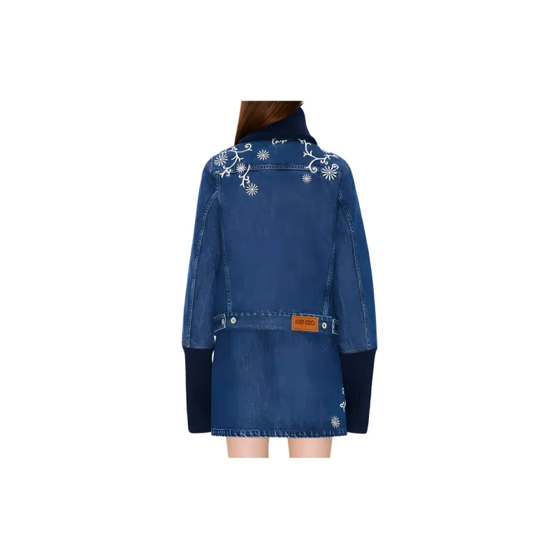 KENZO Marguerite Embroidered Trucker Jacket-4