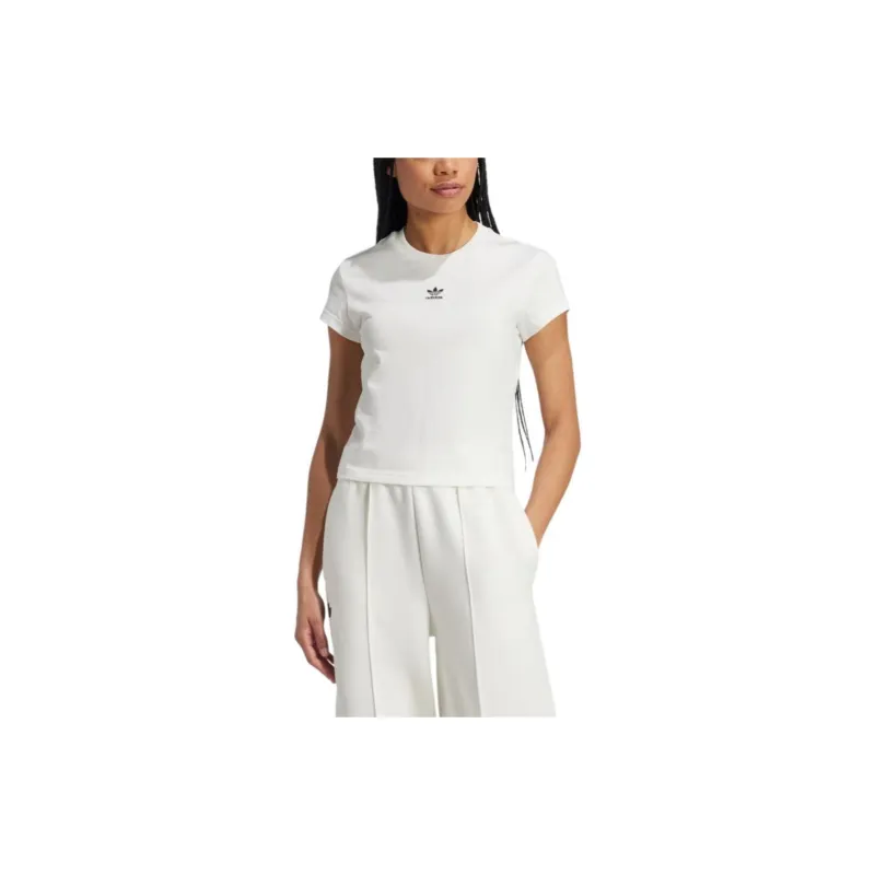 Adidas Originals ESSENTIALS T Shirt Women's Cloud White-1