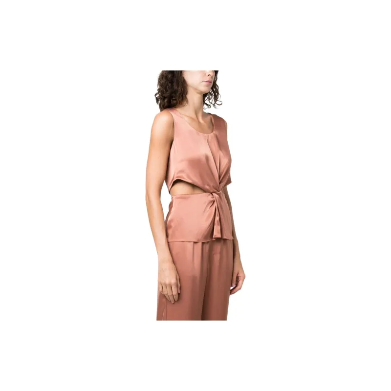 NANUSHKA Cut out Satin Top-1