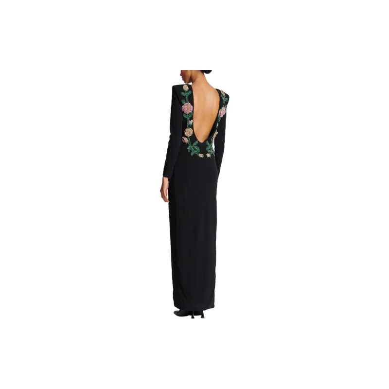 BALMAIN Sequinned Backless Gown-1