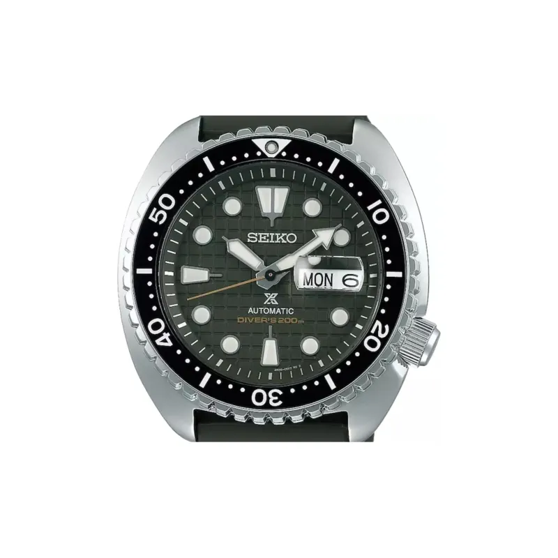 SEIKO Prospe Collection Mechanical Movement Silicone Strap Watch Men's Watches Green Dial-3