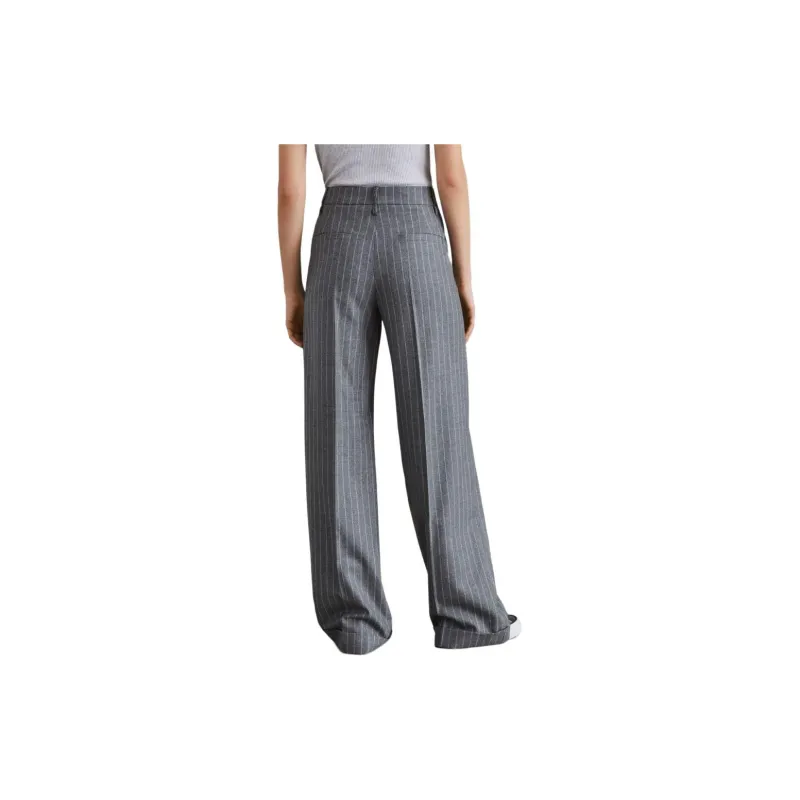 Brunello Cucinelli Pinstriped Wool Trousers-2