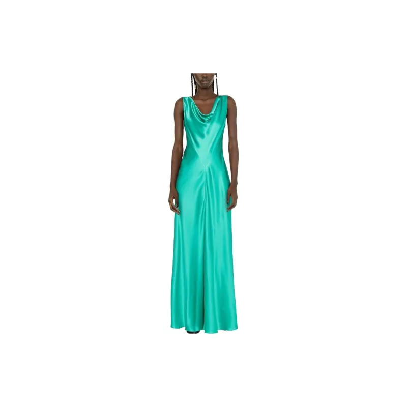 ALBERTA FERRETTI Cut Out Cocktail Satin Dress-1