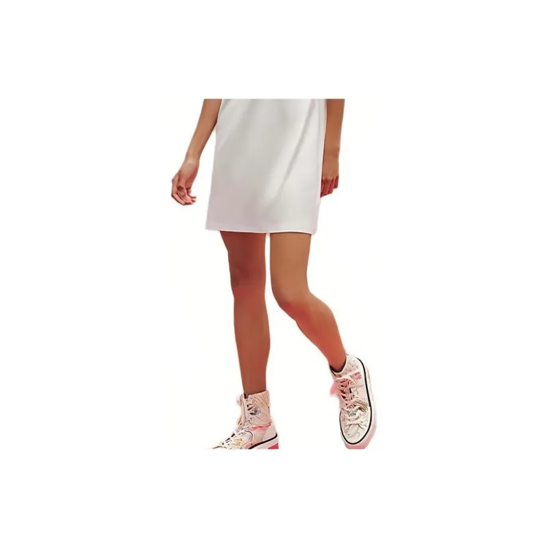 HERMES Short Sleeved Dresses Women's White-3