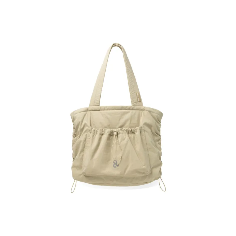 LIVEBOX EN DIRECT Nylon Shoulder Bag Large Size Women's Ecru/Gray/Khaki-6