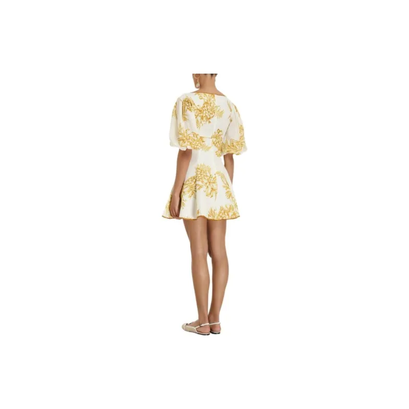 Zimmermann Short-Sleeved Dresses Women's Gold-2