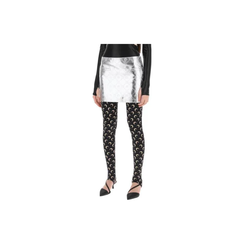 Marine Serre Low-Rise Logo Embossed Mini Skirt-2