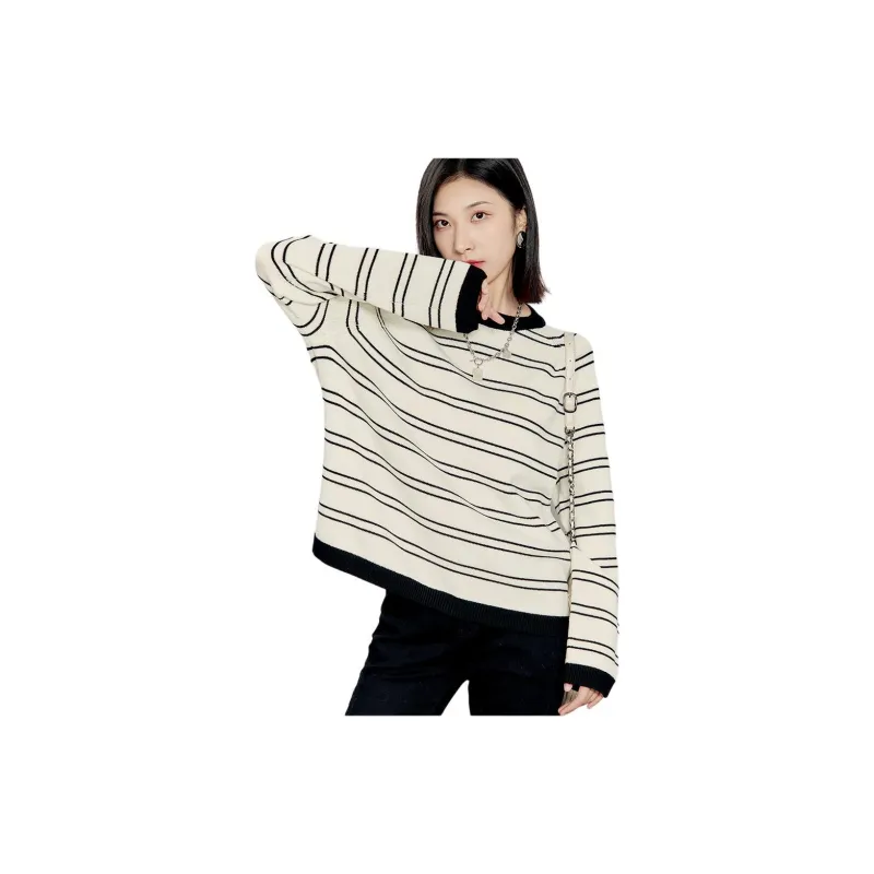 Weekly Knitwear Women's Black White-2