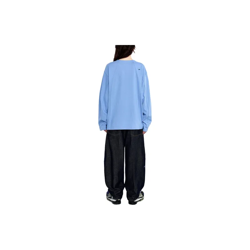 ADER ERROR ADER ERROR Through Editism Series T Shirts Women's Light Blue-3