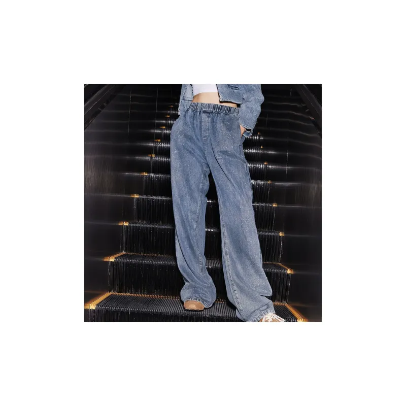 AMAZING SONG Jeans Women's Washed Blue-2