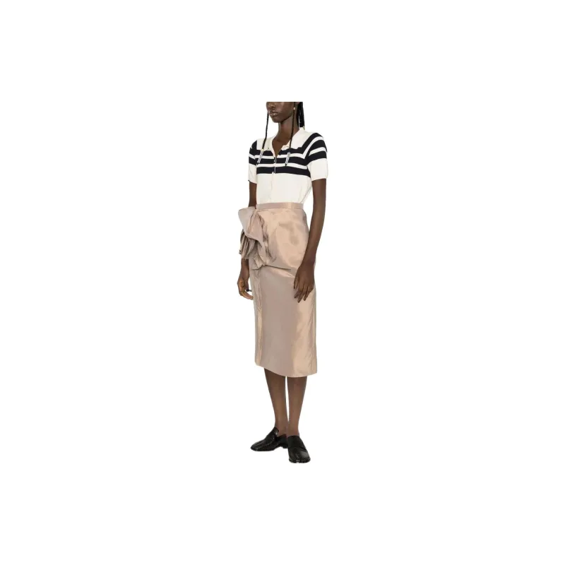 Maison Margiela Moiré effect Ruffled Midi Skirt-3
