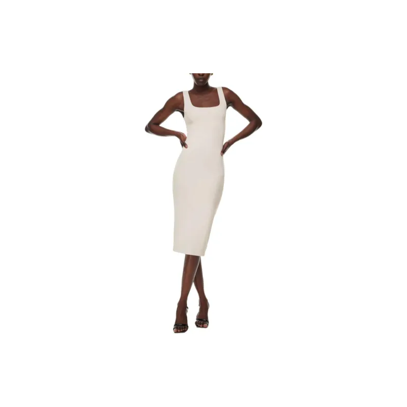 ARITZIA Aritzia Contour Squareneck Midi Dress Sleeveless Dress Women's-2