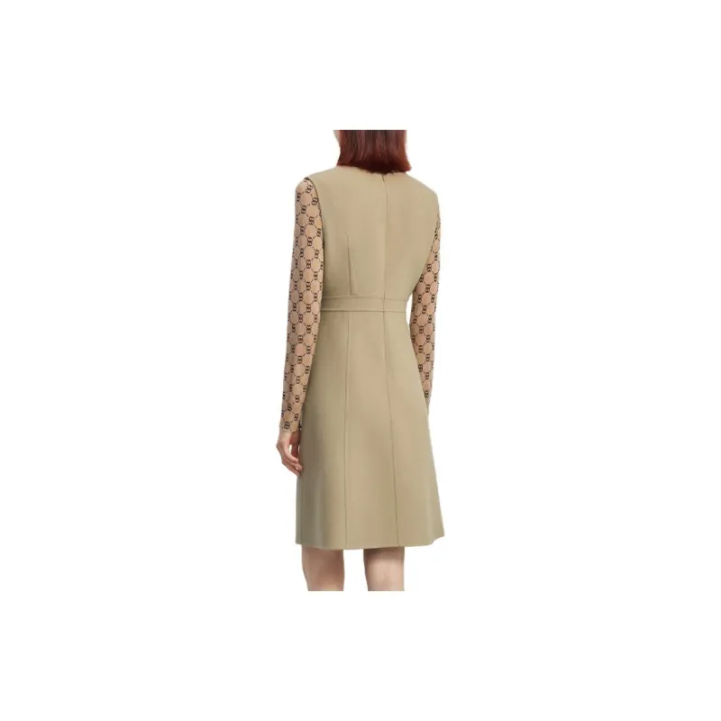 FINITY Sleeveless Dresses Women's Greige-2
