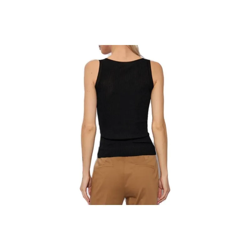 MaxMara Zemira Ribbed Sleeveless Top-2