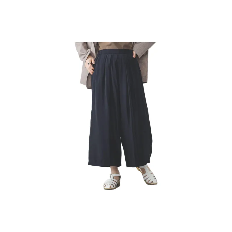Beams Casual Pants Women's Marine Blue-2