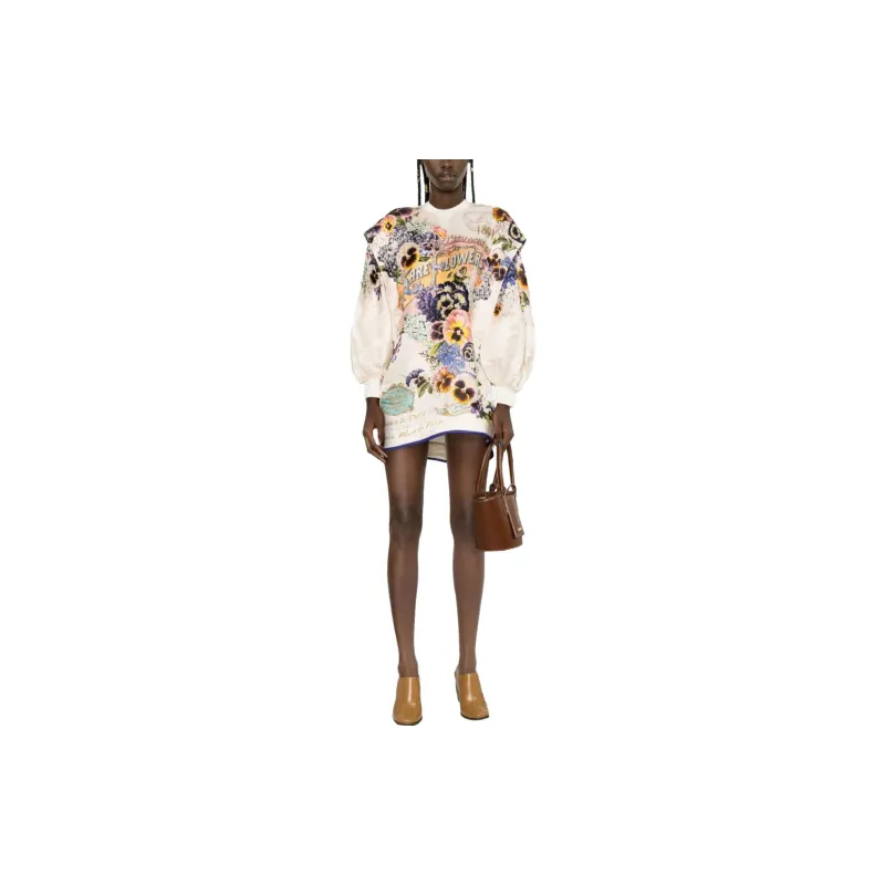 Zimmermann Long Sleeved Dresses Women's Beige-1