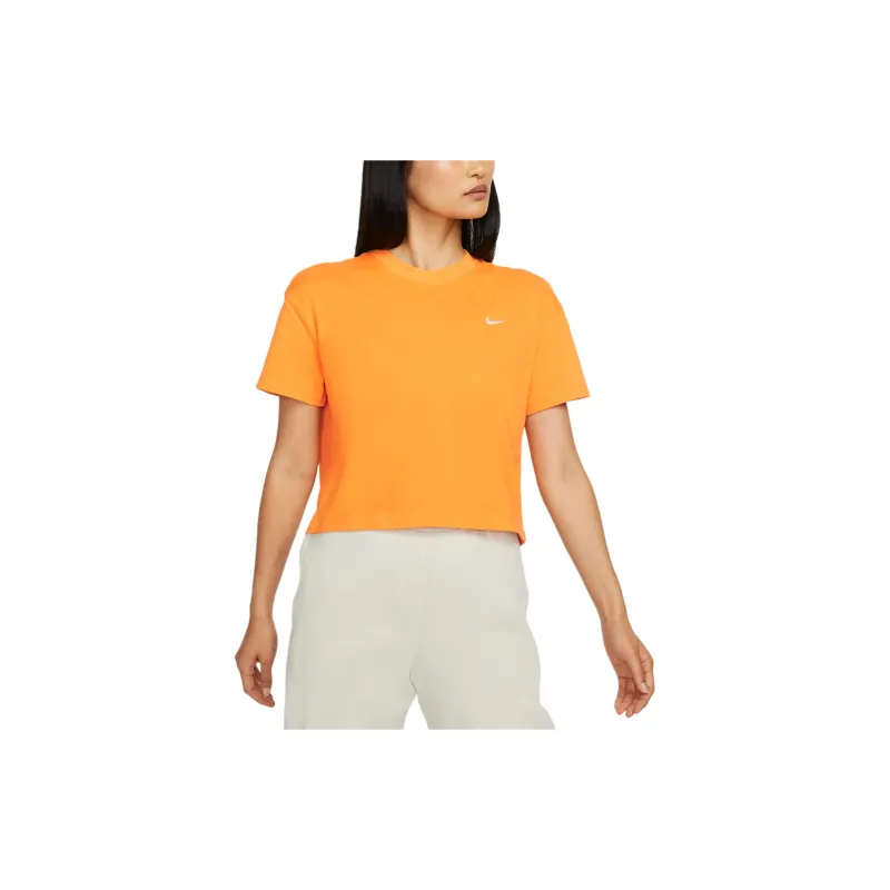 Nike Women's NikeLab Fleece Tee Kumquat/White-4