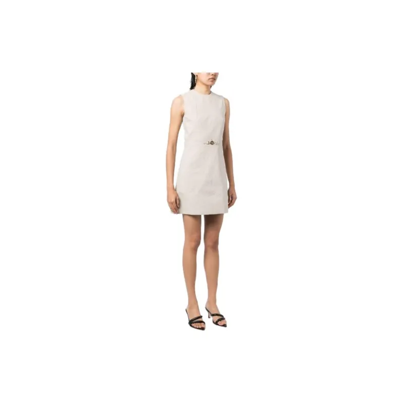 Patou Logo jacquard Cotton A line Minidress-2