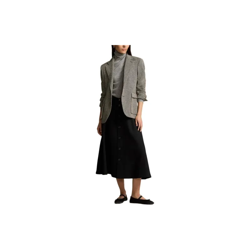 Polo Ralph Lauren FW24 Casual Long Skirt Women's Black-1