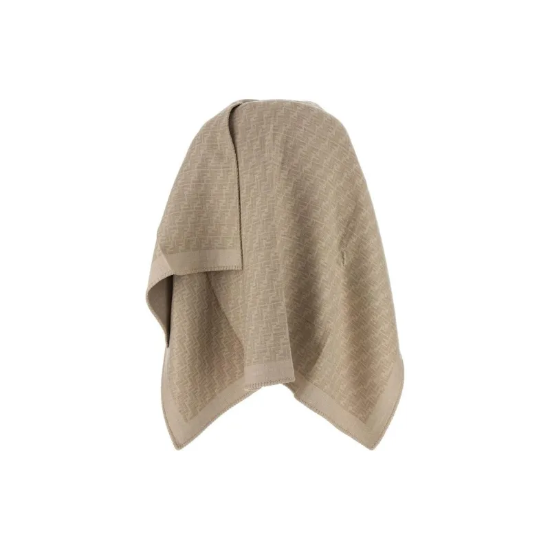 FENDI FF-motif Asymmetric Poncho-1